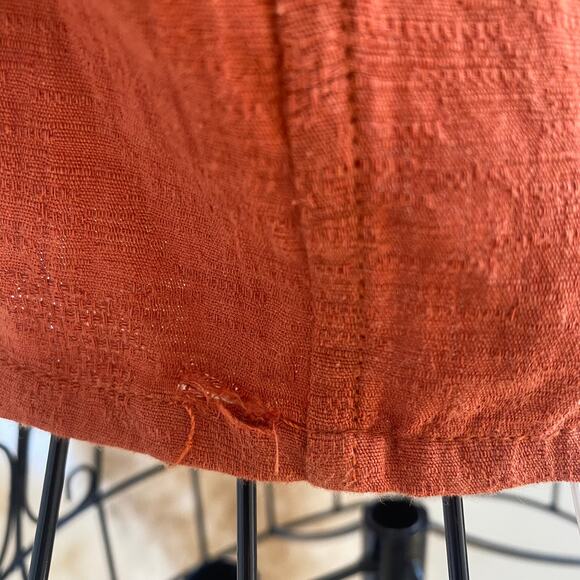 Jonathan Simkhai Flutter Sleeve Cotton Linen Quince Cropped Bodice Top NEW Sz 6 - Picture 11 of 11